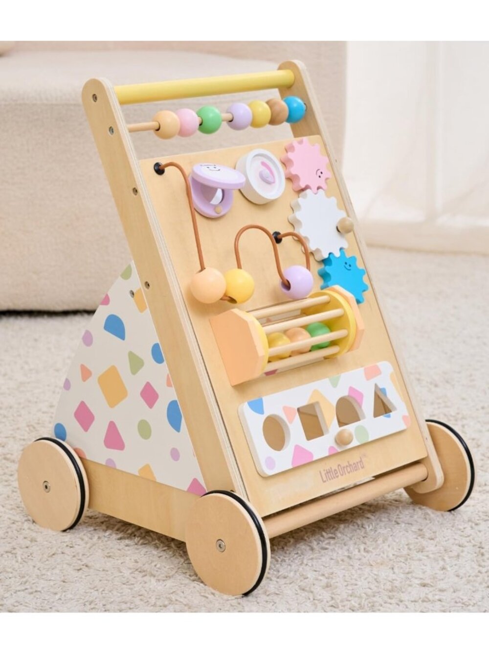 Adjustable Speed Baby Walker Toy, Montessori Push Walker with Wheels for